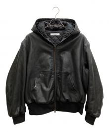 JOURNAL STANDARD（ジャーナルスタンダード）の古着「シープレザーフルベジジップフーディ」｜ブラック