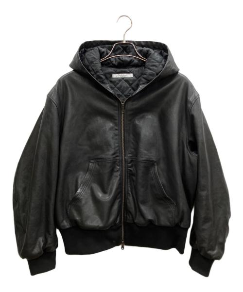 JOURNAL STANDARD（ジャーナルスタンダード）JOURNAL STANDARD (ジャーナルスタンダード) シープレザーフルベジジップフーディ ブラック サイズ:Lの古着・服飾アイテム