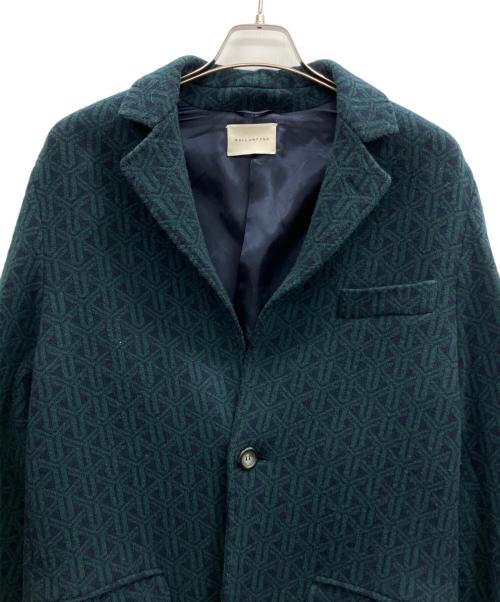 BALLANTYNE（バランタイン）BALLANTYNE (バランタイン) 幾何学柄ウールチェスターコート グリーン サイズ:50の古着・服飾アイテム