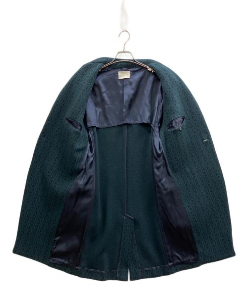 BALLANTYNE（バランタイン）BALLANTYNE (バランタイン) 幾何学柄ウールチェスターコート グリーン サイズ:50の古着・服飾アイテム