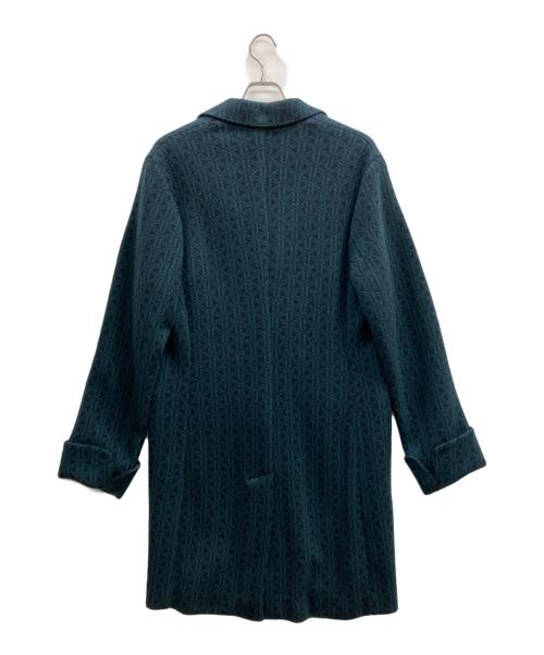 BALLANTYNE（バランタイン）BALLANTYNE (バランタイン) 幾何学柄ウールチェスターコート グリーン サイズ:50の古着・服飾アイテム