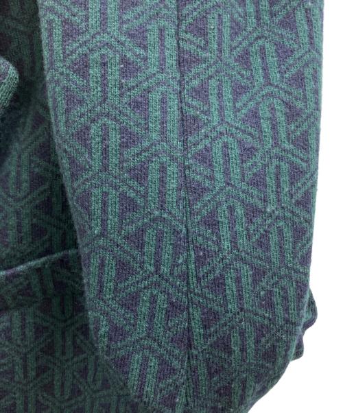 BALLANTYNE（バランタイン）BALLANTYNE (バランタイン) 幾何学柄ウールチェスターコート グリーン サイズ:50の古着・服飾アイテム