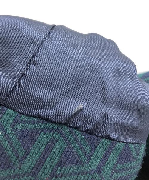 BALLANTYNE（バランタイン）BALLANTYNE (バランタイン) 幾何学柄ウールチェスターコート グリーン サイズ:50の古着・服飾アイテム