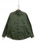 AURALEEオーラリー）の古着「WASHED FINX TWILL BIG SHIRTS」｜カーキ