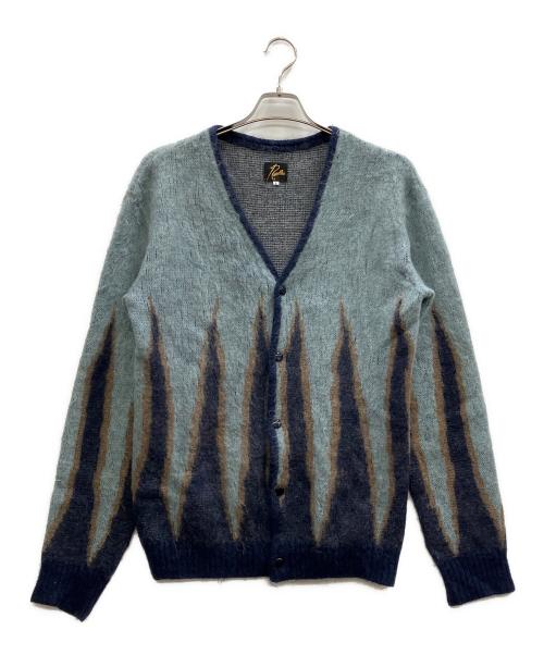 Needles（ニードルズ）Needles (ニードルズ) MOHAIR CARDIGAN FLAME ブルー サイズ:Lの古着・服飾アイテム