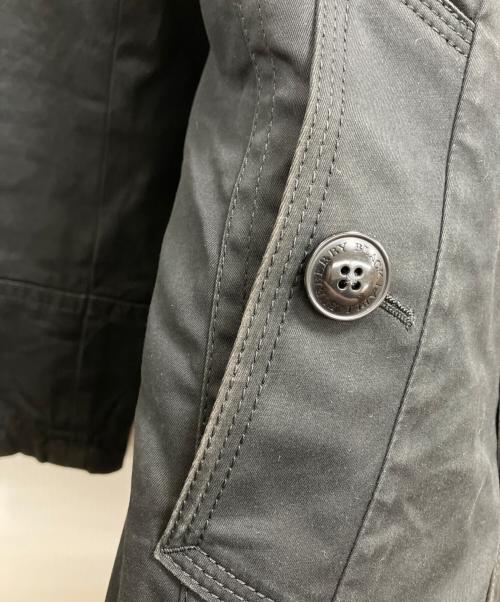 BURBERRY BLACK LABEL（バーバリーブラックレーベル）BURBERRY BLACK LABEL (バーバリーブラックレーベル) ショートトレンチコート ブラック サイズ:Mの古着・服飾アイテム