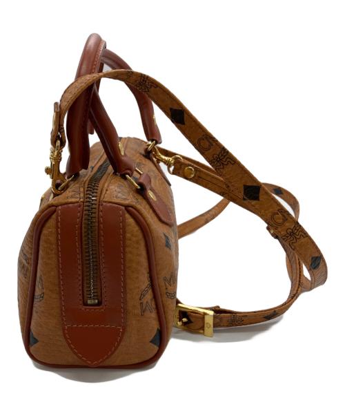 MCM（エムシーエム）MCM (エムシーエム) 2WAYミニボストンバッグ ブラウンの古着・服飾アイテム