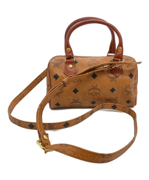 MCM（エムシーエム）MCM (エムシーエム) 2WAYミニボストンバッグ ブラウンの古着・服飾アイテム