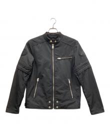 DIESEL（ディーゼル）の古着「コットンライダースジャケット」｜ブラック