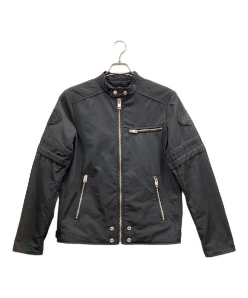 DIESEL（ディーゼル）DIESEL (ディーゼル) コットンライダースジャケット ブラック サイズ:Sの古着・服飾アイテム