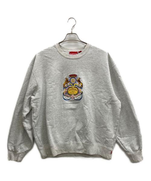 SUPREME（シュプリーム）Supreme (シュプリーム) Crest Crewneck グレー サイズ:Lの古着・服飾アイテム