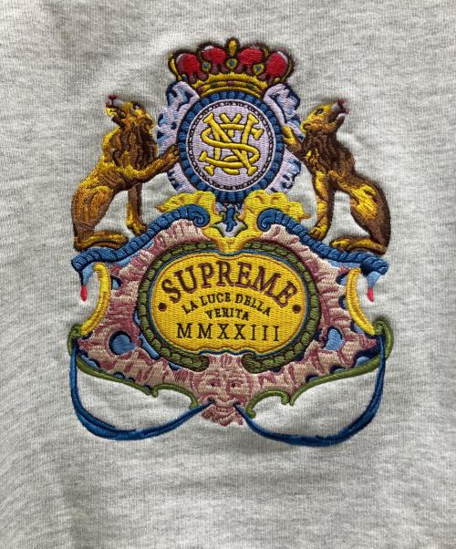 SUPREME（シュプリーム）Supreme (シュプリーム) Crest Crewneck グレー サイズ:Lの古着・服飾アイテム