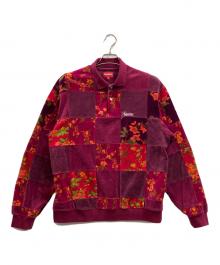 SUPREME（シュプリーム）の古着「Floral Patchwork Velour Polo」｜パープル
