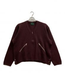 JUNIOR GAULTIER（ジュニアゴルチエ）の古着「ジップニットジャケット」｜ブラウン