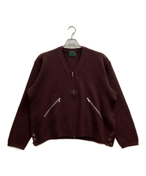 JUNIOR GAULTIER（ジュニアゴルチエ）JUNIOR GAULTIER (ジュニアゴルチエ) ジップニットジャケット ブラウン サイズ:48の古着・服飾アイテム