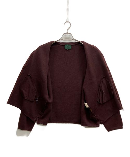 JUNIOR GAULTIER（ジュニアゴルチエ）JUNIOR GAULTIER (ジュニアゴルチエ) ジップニットジャケット ブラウン サイズ:48の古着・服飾アイテム