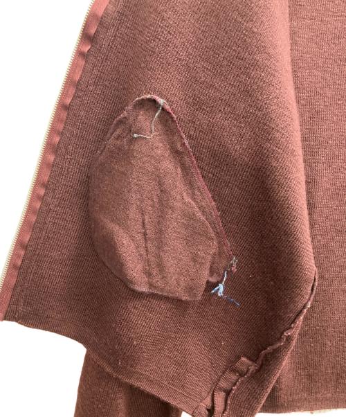 JUNIOR GAULTIER（ジュニアゴルチエ）JUNIOR GAULTIER (ジュニアゴルチエ) ジップニットジャケット ブラウン サイズ:48の古着・服飾アイテム