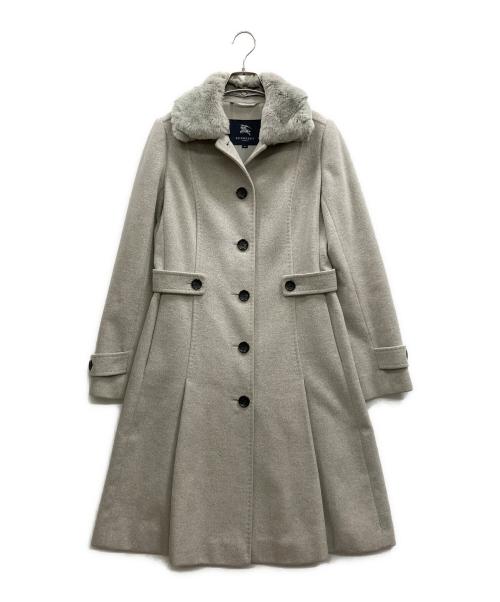 BURBERRY LONDON（バーバリーロンドン）BURBERRY LONDON (バーバリーロンドン) ラビットファートレンチコート グレー サイズ:40の古着・服飾アイテム