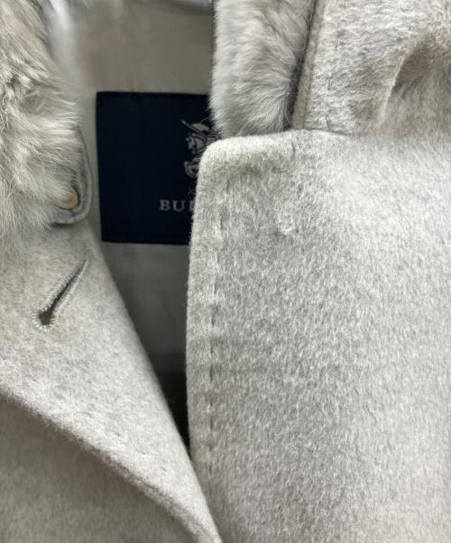 BURBERRY LONDON（バーバリーロンドン）BURBERRY LONDON (バーバリーロンドン) ラビットファートレンチコート グレー サイズ:40の古着・服飾アイテム