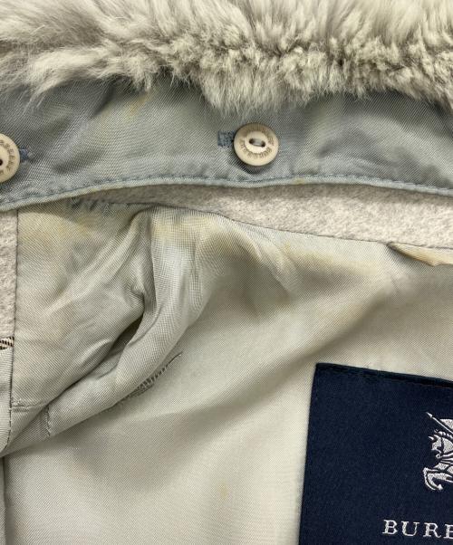 BURBERRY LONDON（バーバリーロンドン）BURBERRY LONDON (バーバリーロンドン) ラビットファートレンチコート グレー サイズ:40の古着・服飾アイテム