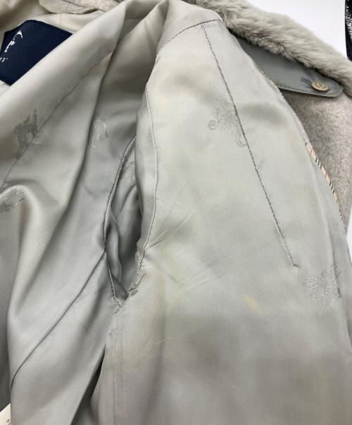 BURBERRY LONDON（バーバリーロンドン）BURBERRY LONDON (バーバリーロンドン) ラビットファートレンチコート グレー サイズ:40の古着・服飾アイテム