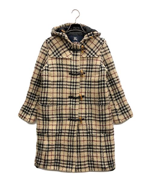 BURBERRY LONDON（バーバリーロンドン）BURBERRY LONDON (バーバリーロンドン) ノヴァチェックツイードダッフルコート ベージュ サイズ:11の古着・服飾アイテム