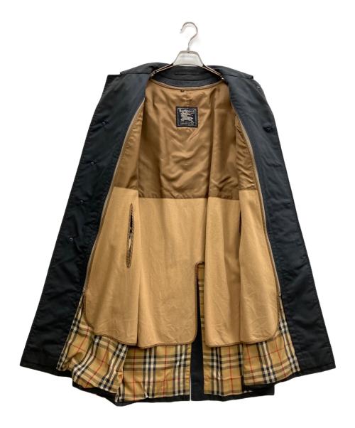 Burberry's（バーバリーズ）Burberry's (バーバリーズ) 裏ノヴァチェック比翼コート ブラック サイズ:Lの古着・服飾アイテム