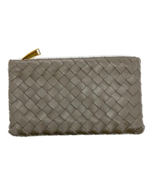 BOTTEGA VENETA（ボッテガベネタ）BOTTEGA VENETA (ボッテガベネタ) イントレチャートポーチ カーキの古着・服飾アイテム