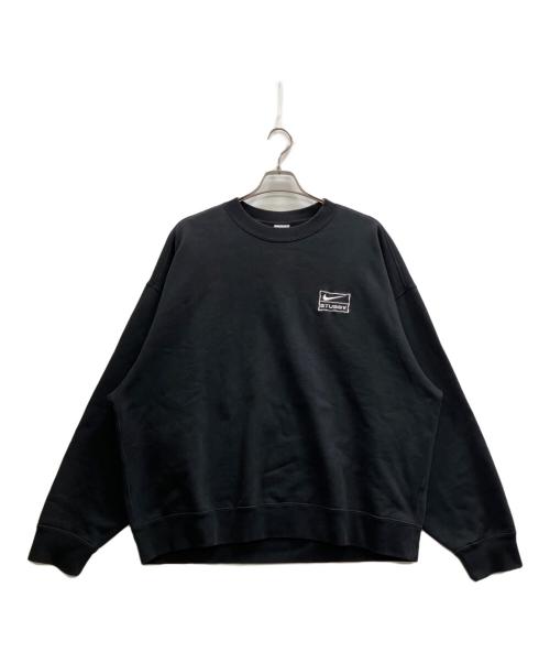 NIKE（ナイキ）NIKE (ナイキ) stussy (ステューシー) Washed NRG Fleece Crewneck ブラック サイズ:XLの古着・服飾アイテム