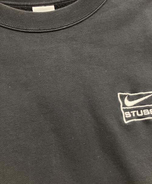 NIKE（ナイキ）NIKE (ナイキ) stussy (ステューシー) Washed NRG Fleece Crewneck ブラック サイズ:XLの古着・服飾アイテム