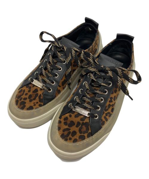 JIMMY CHOO（ジミーチュウ）JIMMY CHOO (ジミーチュウ) レオパード柄ローカットスニーカー ブラウン サイズ:40の古着・服飾アイテム