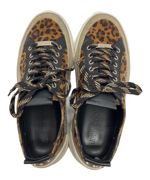 JIMMY CHOO（ジミーチュウ）JIMMY CHOO (ジミーチュウ) レオパード柄ローカットスニーカー ブラウン サイズ:40の古着・服飾アイテム