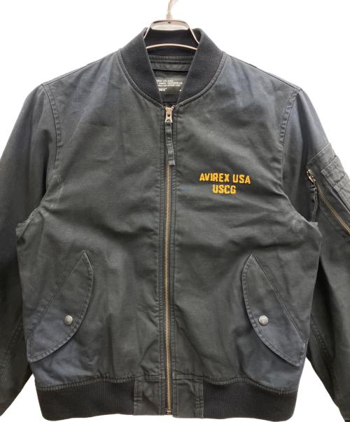 AVIREX（アヴィレックス）AVIREX (アヴィレックス) COTTON LIGHT MA-1 ブラック サイズ:Mの古着・服飾アイテム