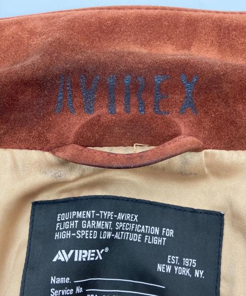 AVIREX（アヴィレックス）AVIREX (アヴィレックス) AGED SUEDE SOUVENIR JACKET ブラウン サイズ:Mの古着・服飾アイテム