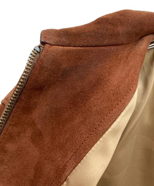 AVIREX（アヴィレックス）AVIREX (アヴィレックス) AGED SUEDE SOUVENIR JACKET ブラウン サイズ:Mの古着・服飾アイテム
