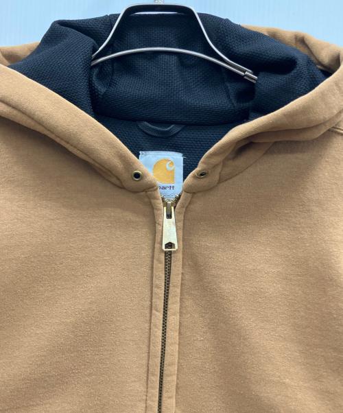 CarHartt（カーハート）CarHartt (カーハート) 裏サーマルジップパーカー ブラウン サイズ:Mの古着・服飾アイテム