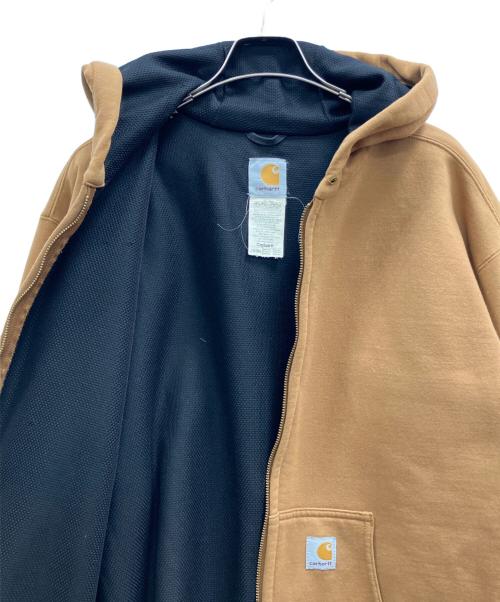 CarHartt（カーハート）CarHartt (カーハート) 裏サーマルジップパーカー ブラウン サイズ:Mの古着・服飾アイテム