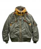 AVIREXアヴィレックス）の古着「MA-1 REMODEL」｜カーキ