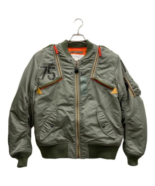 AVIREX（アヴィレックス）AVIREX (アヴィレックス) MA-1 REMODEL カーキ サイズ:Mの古着・服飾アイテム