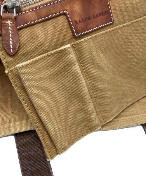 RALPH LAUREN（ラルフローレン）RALPH LAUREN (ラルフローレン) ポニー刺繍キャンバストートバッグ ブラウンの古着・服飾アイテム