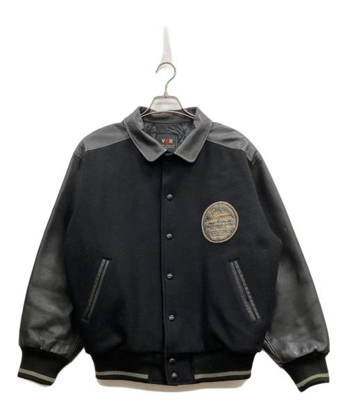 VAN（ヴァン）VAN (ヴァン) カウレザー切替スタジャン ブラック サイズ:Freeの古着・服飾アイテム