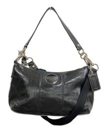 COACH（コーチ）の古着「シグネチャーハンドバッグ」｜ブラック