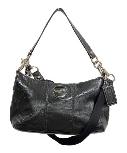 COACH（コーチ）COACH (コーチ) シグネチャーハンドバッグ ブラックの古着・服飾アイテム