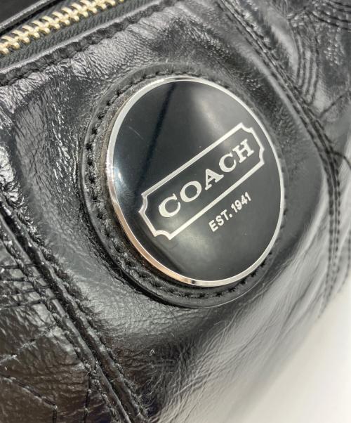 COACH（コーチ）COACH (コーチ) シグネチャーハンドバッグ ブラックの古着・服飾アイテム