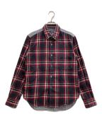COMME des GARCONS HOMMEコムデギャルソン オム）の古着「前後切替ネルシャツ」｜レッド×ネイビー