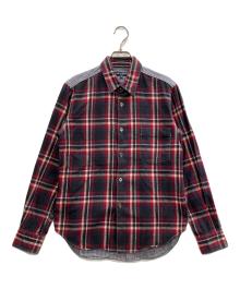 COMME des GARCONS HOMME（コムデギャルソン オム）の古着「前後切替ネルシャツ」｜レッド×ネイビー