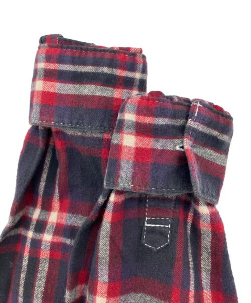 COMME des GARCONS HOMME（コムデギャルソン オム）COMME des GARCONS HOMME (コムデギャルソン オム) 前後切替ネルシャツ レッド×ネイビー サイズ:XSの古着・服飾アイテム