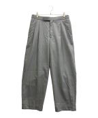 MARKAマーカ）の古着「OFFICER PANTS 2TUCK WIDE WOOL TROPICAL MELANGE」｜グレー