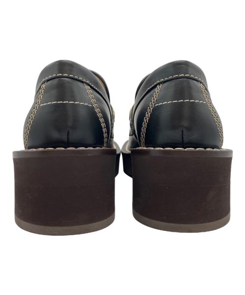 MM6 Maison Margiela（エムエムシックスメゾンマルジェラ）MM6 Maison Margiela (エムエムシックスメゾンマルジェラ) スクエアトゥローファー ブラウン サイズ:36の古着・服飾アイテム