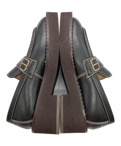 MM6 Maison Margiela（エムエムシックスメゾンマルジェラ）MM6 Maison Margiela (エムエムシックスメゾンマルジェラ) スクエアトゥローファー ブラウン サイズ:36の古着・服飾アイテム
